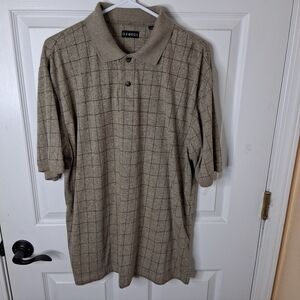 George Beige Windowpane Polo Shirt